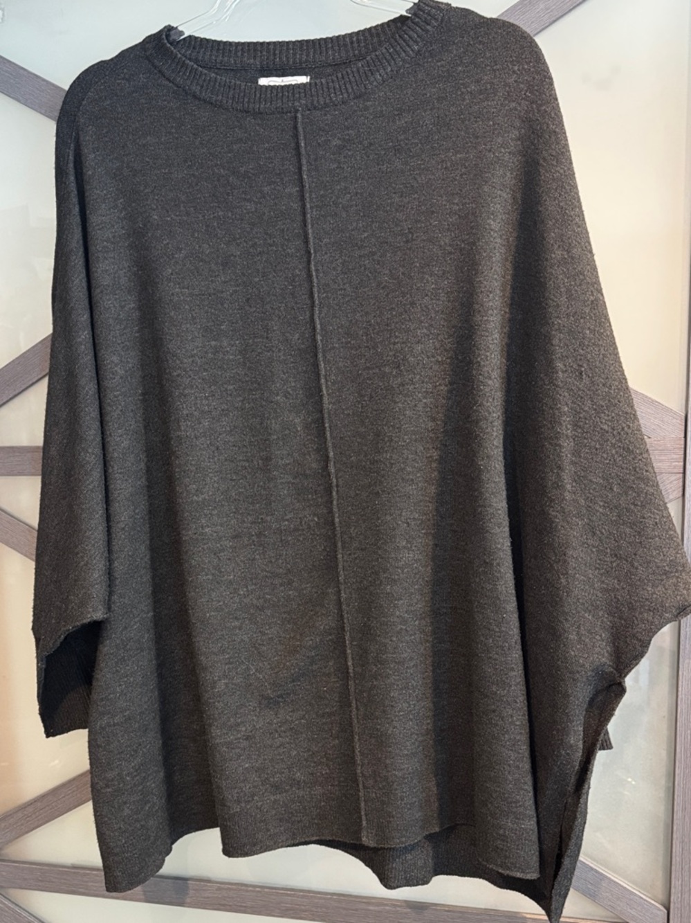Mud Pie Charcoal Knit Dolman Sleeve Sweater OneSize